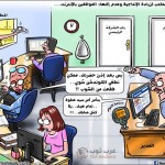 كاريكاتير اسامه حجاج - لضمان عدم التهاء الموظفين بالانترنت